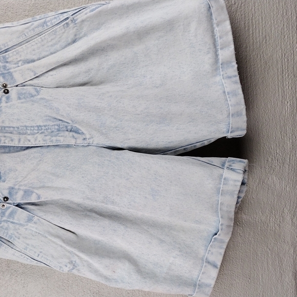 𝅺UNION Bay Sportswear Vintage Blue Light Stone Wash High Rise Jean Shorts - Picture 2 of 15